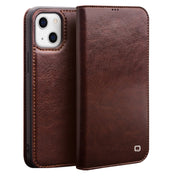 For iPhone 13 QIALINO Horizontal Flip Leather Case with Holder & Card Slots & Wallet(Brown) Eurekaonline