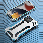 For iPhone 13 R-JUST Shockproof Armor Metal Protective Case(Blue) Eurekaonline
