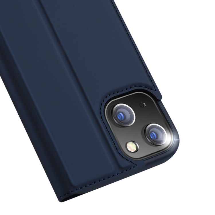 For iPhone 14/13 DUX DUCIS Skin Pro Series Shockproof Horizontal Flip Leather Phone Case (Dark Blue) Eurekaonline