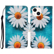 For iPhone 14 3D Colored Drawing Flip Leather Phone Case (Daisy) Eurekaonline