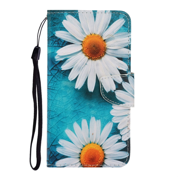 For iPhone 14 3D Colored Drawing Flip Leather Phone Case (Daisy) Eurekaonline