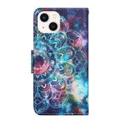 For iPhone 14 3D Colored Drawing Flip Leather Phone Case (Star Mandala) Eurekaonline