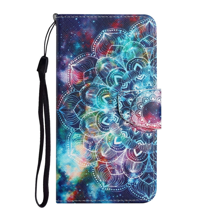 For iPhone 14 3D Colored Drawing Flip Leather Phone Case (Star Mandala) Eurekaonline