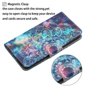 For iPhone 14 3D Colored Drawing Flip Leather Phone Case (Star Mandala) Eurekaonline