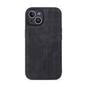 For iPhone 14 AZNS 3D Embossed Skin Feel Phone Case(Black) Eurekaonline