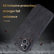 For iPhone 14 AZNS 3D Embossed Skin Feel Phone Case(Black) Eurekaonline