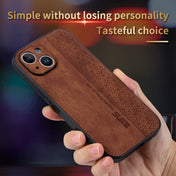 For iPhone 14 AZNS 3D Embossed Skin Feel Phone Case(Brown) Eurekaonline