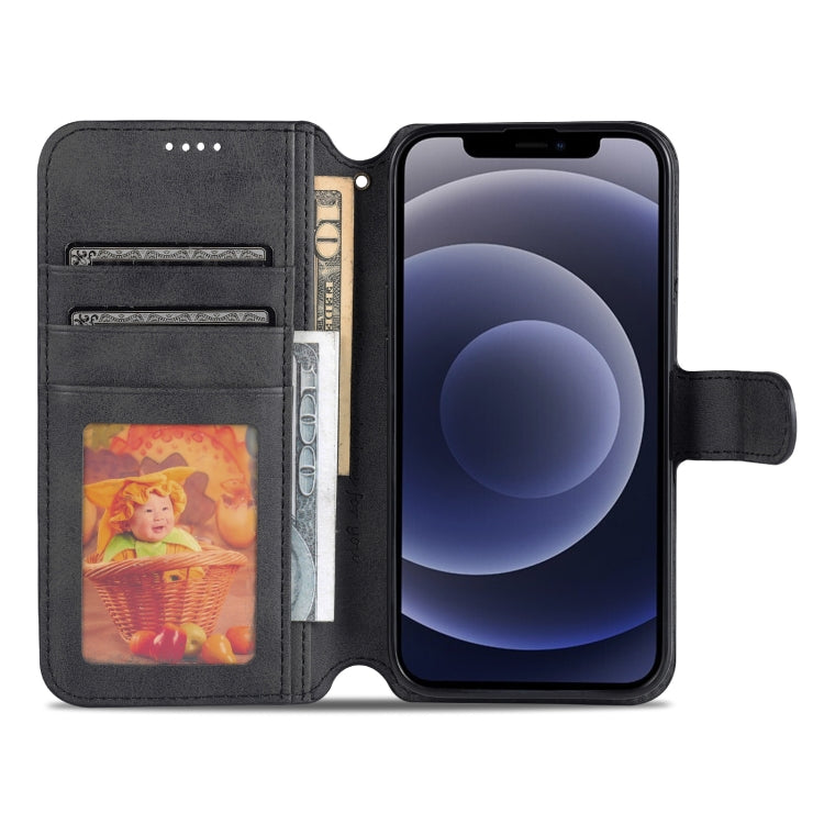 For iPhone 14 AZNS Calf Texture Flip Leather Phone Case (Black) Eurekaonline