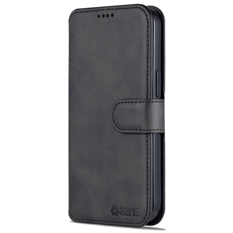 For iPhone 14 AZNS Calf Texture Flip Leather Phone Case (Black) Eurekaonline