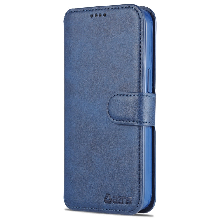 For iPhone 14 AZNS Calf Texture Flip Leather Phone Case (Blue) Eurekaonline