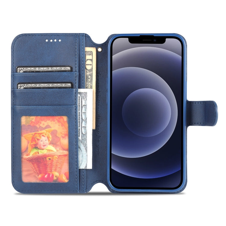 For iPhone 14 AZNS Calf Texture Flip Leather Phone Case (Blue) Eurekaonline