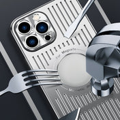 For iPhone 14 Aluminum Alloy Magsafe Magnetic Cooling Phone Case (Black) Eurekaonline