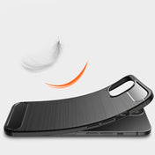 For iPhone 14 Brushed Texture Carbon Fiber TPU Phone Case (Blue) Eurekaonline
