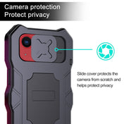 For iPhone 14 Camshield Tri-poof Metal Phone Case with Holder(Black) Eurekaonline