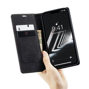 For iPhone 14 CaseMe-013 Multifunctional Retro Frosted Leather Phone Case (Black) Eurekaonline