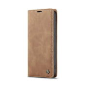 For iPhone 14 CaseMe-013 Multifunctional Retro Frosted Leather Phone Case (Brown) Eurekaonline