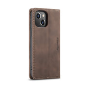 For iPhone 14 CaseMe-013 Multifunctional Retro Frosted Leather Phone Case (Coffee) Eurekaonline