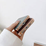 For iPhone 14 Crocodile Texture Genuine Leather Nano Electroplating Phone Case (Coffee) Eurekaonline