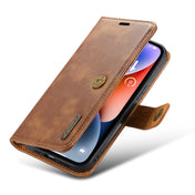 For iPhone 14 DG.MING Crazy Horse Texture Detachable Magnetic Leather Case(Brown) Eurekaonline