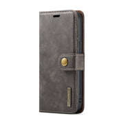 For iPhone 14 DG.MING Crazy Horse Texture Detachable Magnetic Leather Case(Grey) Eurekaonline