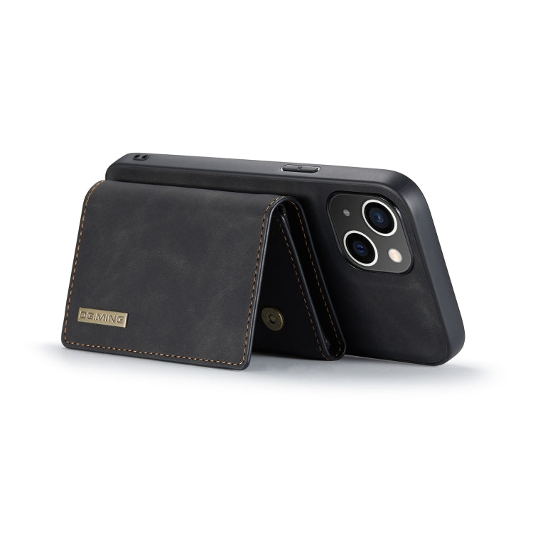 For iPhone 14 DG.MING M1 Series 3-Fold Multi Card Wallet Leather Case(Black) Eurekaonline