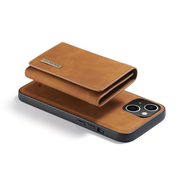 For iPhone 14 DG.MING M1 Series 3-Fold Multi Card Wallet Leather Case(Brown) Eurekaonline
