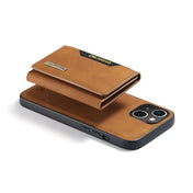 For iPhone 14 DG.MING M2 Series 3-Fold Card Bag Magnetic Leather Case(Brown) Eurekaonline