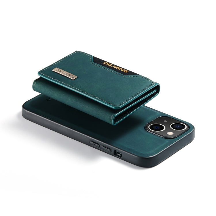For iPhone 14 DG.MING M2 Series 3-Fold Card Bag Magnetic Leather Case(Green) Eurekaonline