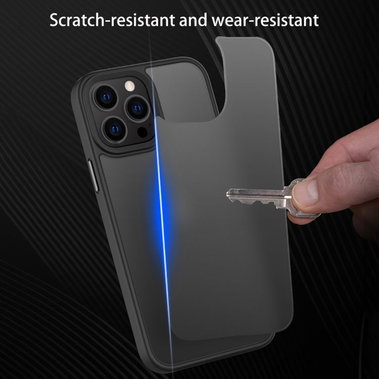 For iPhone 14 Frosted Back Shockproof Phone Case (Blue) Eurekaonline
