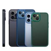 For iPhone 14 Gold Version Frosted Back Shockproof Phone Case (Dark Green) Eurekaonline