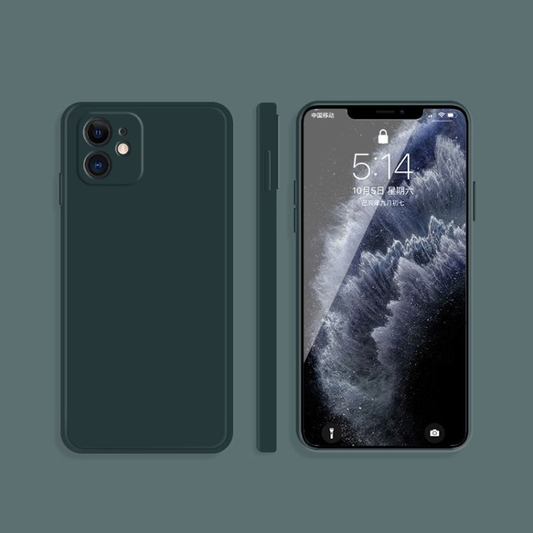 For iPhone 14 Imitation Liquid Silicone Phone Case (Dark Green) Eurekaonline