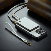For iPhone 14 JEEHOOD C22 Series Zipper Wallet Phone Case with Long and Short Lanyard(White) Eurekaonline