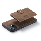 For iPhone 14 JEEHOOD Retro Magnetic Detachable Leather Phone Case (Brown) Eurekaonline