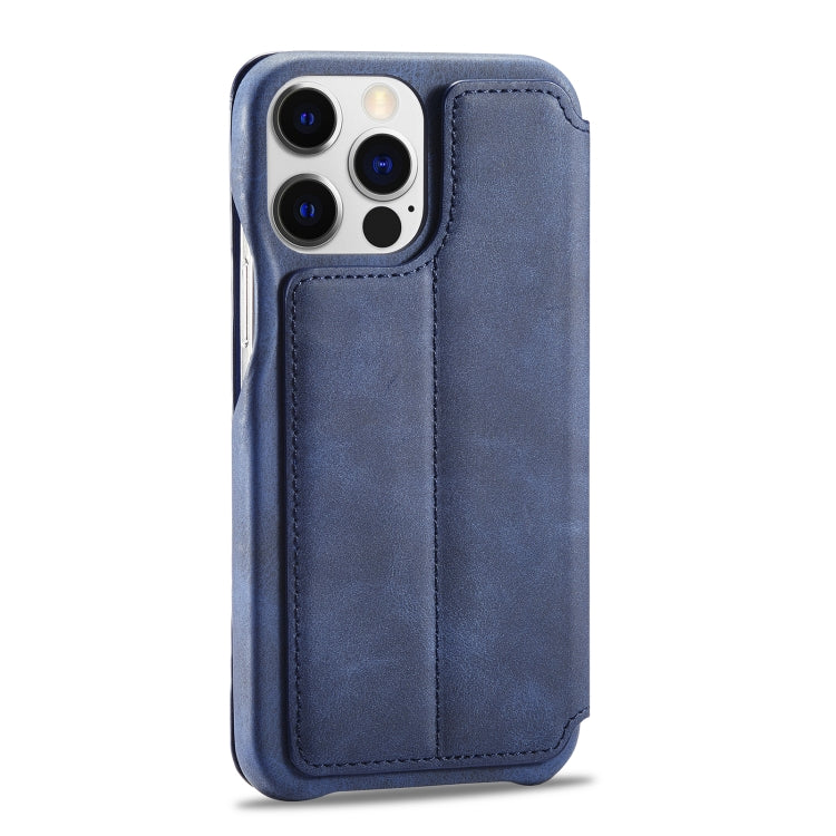 For iPhone 14 LC.IMEEKE Hon Ancient Series Flip Leather Phone Case (Blue) Eurekaonline