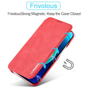For iPhone 14 LC.IMEEKE Hon Ancient Series Flip Leather Phone Case (Red) Eurekaonline