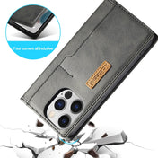 For iPhone 14 LC.IMEEKE LC-001 Color Matching Frosted Leather Phone Case (Black) Eurekaonline
