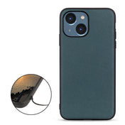 For iPhone 14 Lambskin Texture Genuine Leather Phone Case (Green) Eurekaonline