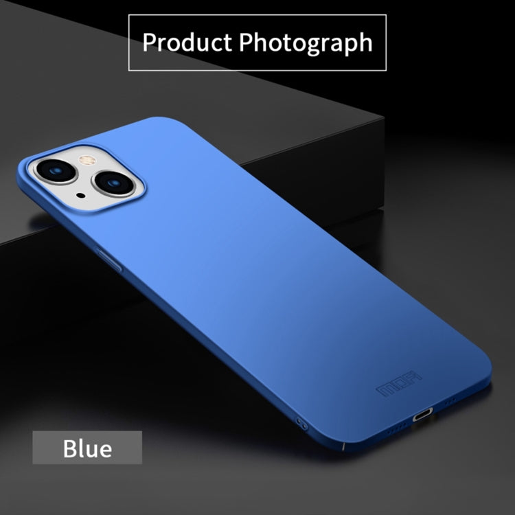 For iPhone 14 MOFI Frosted PC Ultra-thin Hard Case (Blue) Eurekaonline