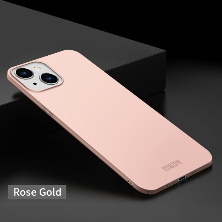 For iPhone 14 MOFI Frosted PC Ultra-thin Hard Case (Rose Gold) Eurekaonline