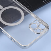 For iPhone 14 MagSafe Electroplating Straight TPU Phone Case (Silver) Eurekaonline