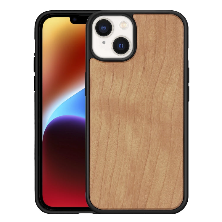 For iPhone 14 Magnetic Solid Wood Phone Case (Cherry Wood) Eurekaonline