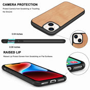 For iPhone 14 Magnetic Solid Wood Phone Case (Cherry Wood) Eurekaonline