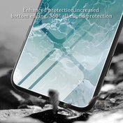 For iPhone 14 Marble Pattern Glass Protective Phone Case (Typhoon) Eurekaonline