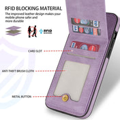 For iPhone 14 N.BEKUS Vertical Flip Card Slot RFID Phone Case (Purple) Eurekaonline