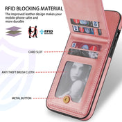 For iPhone 14 N.BEKUS Vertical Flip Card Slot RFID Phone Case (Rose Gold) Eurekaonline