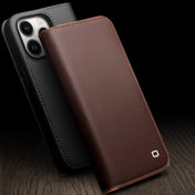 For iPhone 14 Plus QIALINO Business Horizontal Flip PU Phone Case (Black) Eurekaonline