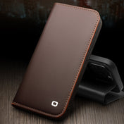 For iPhone 14 Plus QIALINO Business Horizontal Flip PU Phone Case (Black) Eurekaonline