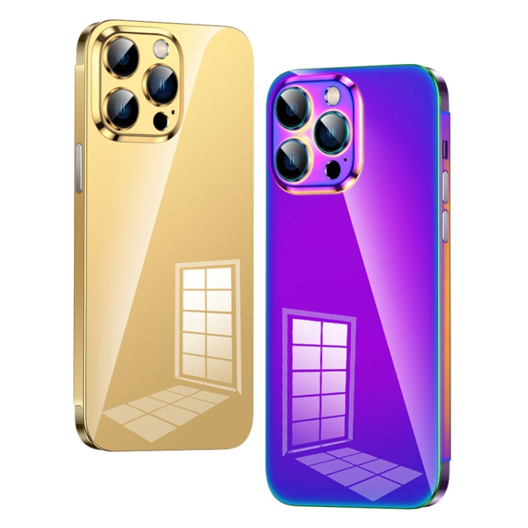 For iPhone 14 Pro Max Colorful Stainless Steel Phone Case(Gold) Eurekaonline
