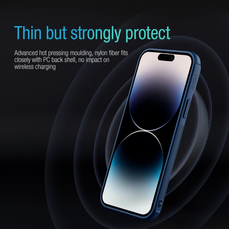 For iPhone 14 Pro Max NILLKIN Texture MagSafe Camshield PC + TPU Phone Case(Green) Eurekaonline