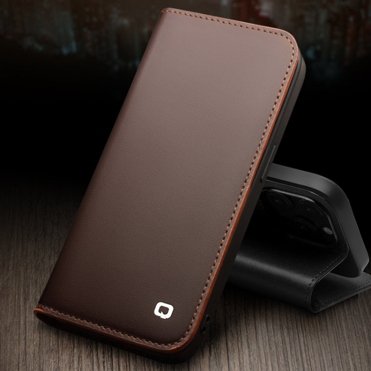 For iPhone 14 Pro Max QIALINO Business Horizontal Flip PU Phone Case (Black) Eurekaonline